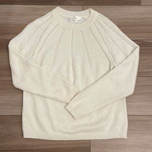Ivory punched sweater